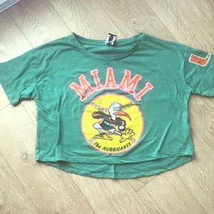Miami Hurricanes midriff tee shirt